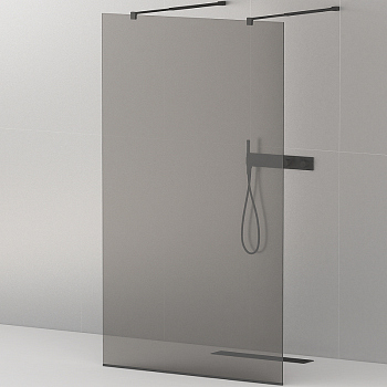 Душевая перегородка Cezares, LIBERTA-L-2-80-GR-NERO