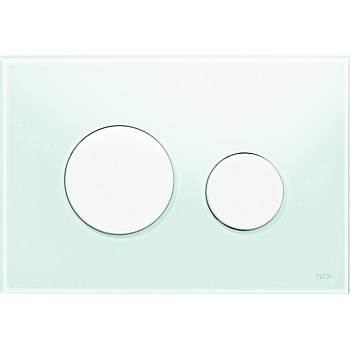 Кнопка смыва Tece Loop 9240651 зеленое стекло, кнопка белая