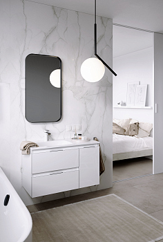 Подвесная тумба без раковины AQWELLA 90 см левая, ACC0109LW