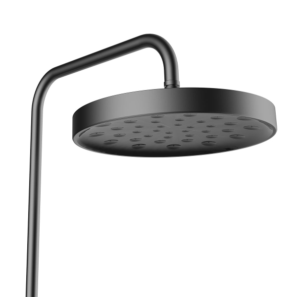 Душевая стойка Vincea Inspire VSFS-3I12TGM термостатическая с изливом, вороненая сталь