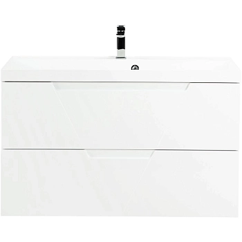 Belbagno База под раковину подвесная с двумя выкатными ящиками с доводчиками, VITTORIA-1000-2C-SO-BL