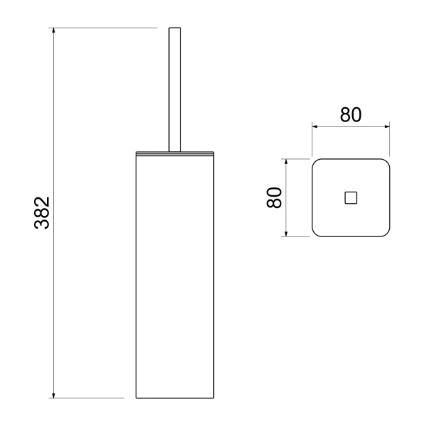 Щетка для туалета напольная Timo Torne черный (43161/03)