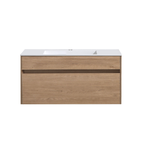 Тумба без раковины Vincea Chiara 1000 подвесная, 1 выкатной ящик soft-close, N.Oak, VMC-2C100NO