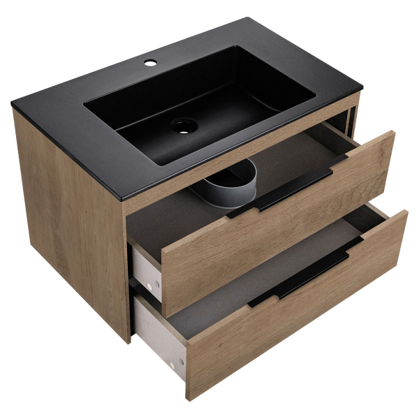 Тумба с раковиной Vincea Chiara 2D 800 подвесная, N.Oak, VMC-2C2800NO+VCB-13800G Тумба с раковиной Vincea Chiara 2D 800 подвесная, N.Oak, VMC-2C2800NO+VCB-13800G