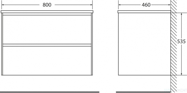 Тумба для комплекта BelBagno Pietra 80 polissandro