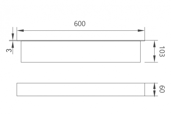 Полка ABBER Nischen AN3010MB черная матовая