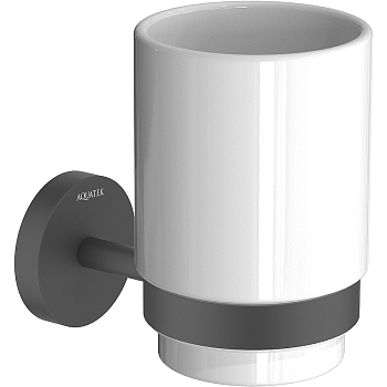 Стакан для зубных щеток Aquatek Бетта AQ4604MB Черный матовый Стакан для зубных щеток Aquatek Бетта AQ4604MB Черный матовый