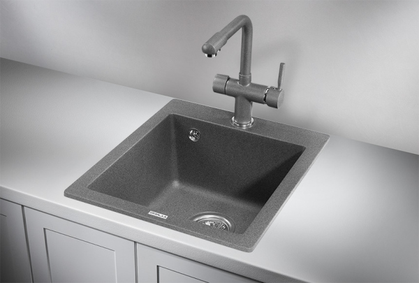 Кухонная мойка GRANULA (4201, ГРАФИТ)
