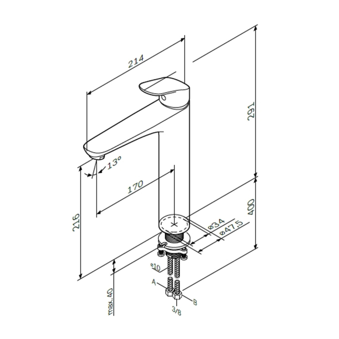 Смеситель AM.PM Like F8092000 для раковины