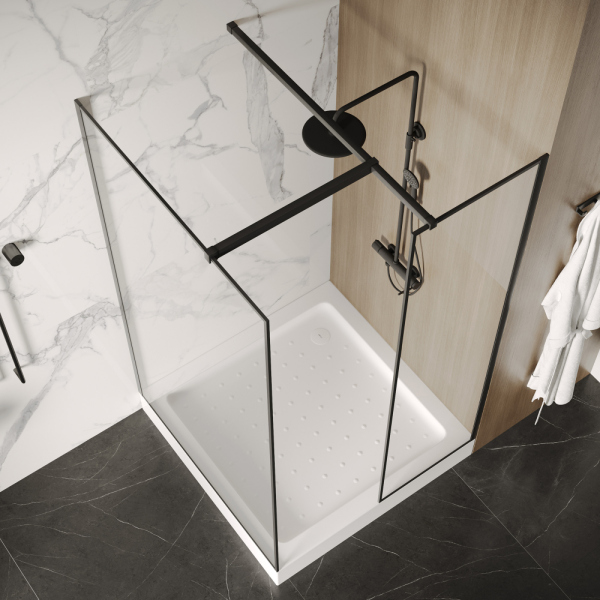 Душевой поддон ABBER AD3D100 100х100 квадратный, акриловый, белый