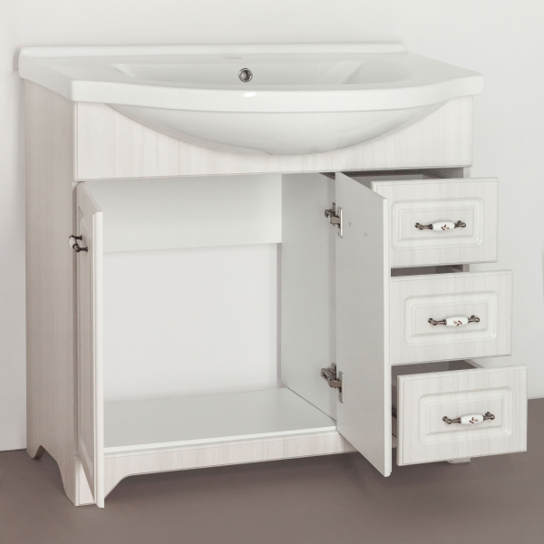 Тумба для комплекта Style Line Олеандр-2 90 Люкс, рельеф пастель