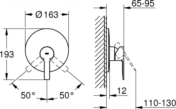 Смеситель Grohe Lineare New 19296001 для душа