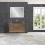Тумба с раковиной Vincea Mia 800 подвесная, 2 выкатных ящик soft close, V.Oak, VMC-2MA800VO+VCB-3M800B