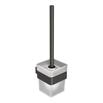 Ершик для унитаза Lemark SMOOTH LINE с держателем, графит (9766021)