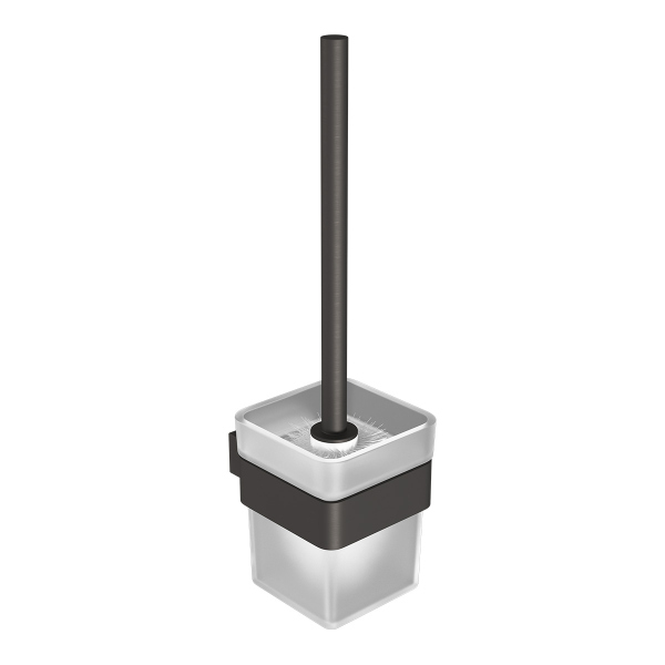 Ершик для унитаза Lemark SMOOTH LINE с держателем, графит (9766021)