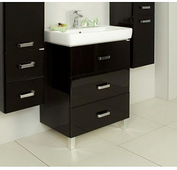 Тумба под раковину Акватон Америна 70 цвет Черный 1A169001AM950