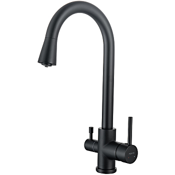 Смеситель для кухни Aquatek AQ1085MB Черный матовый Смеситель для кухни Aquatek AQ1085MB Черный матовый