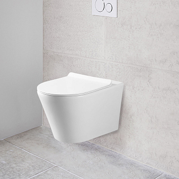 Унитаз подвесной Vincea, Vito VT1-23 безободковый, цвет белый