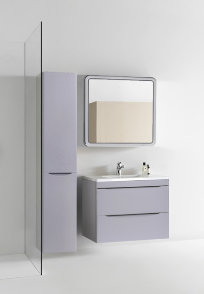 Тумба подвесная Style Line "Бергамо мини 60" (2 ящ.) серый, PLUS (без раковины)