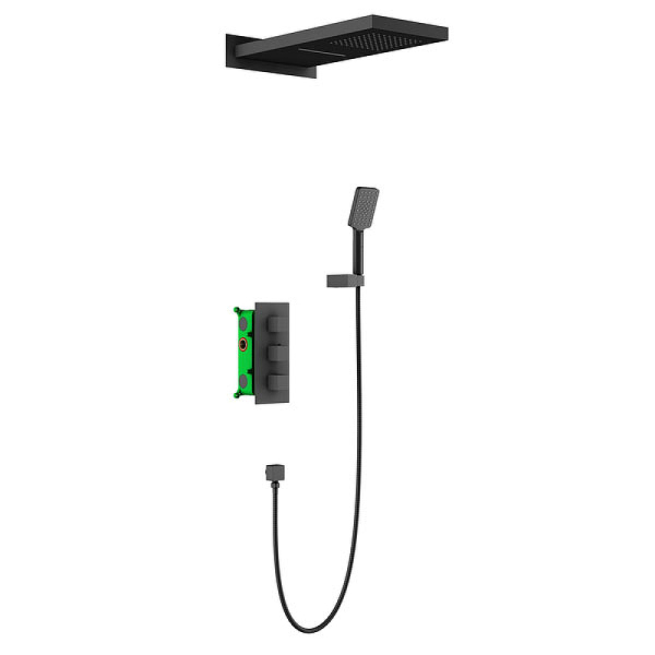 Душевая система встроенная с термостатом Timo Petruma (SX-5039/03SM) черный