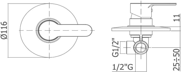 Смеситель Paffoni BLU BLU010CR для душа