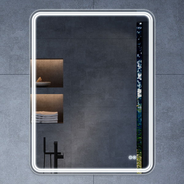 Зеркало Vincea LED VLM-3MA600-2 600х800 c сенсорным выключателем и диммером, антизапотевание Зеркало Vincea LED VLM-3MA600-2 600х800 c сенсорным выключателем и диммером, антизапотевание