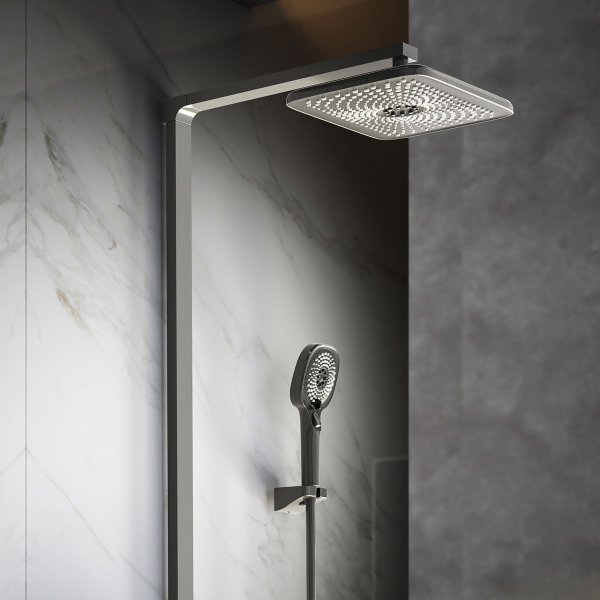 Душевая стойка Vincea Inspire VSFS-3I13TGM термостатическая с изливом, вороненая сталь