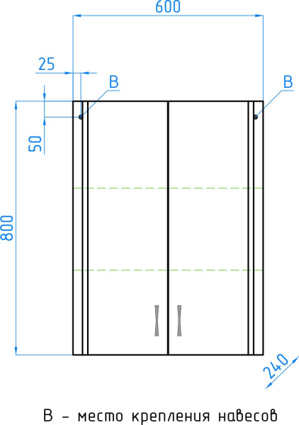Шкаф подвесной Style Line Эко Стандарт, ЛС-00000169