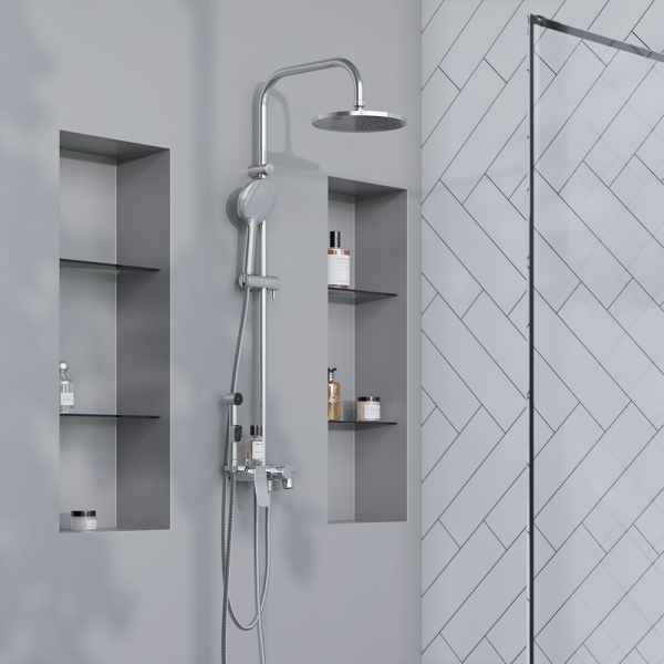 Душевая система со смесителем-полкой Damixa Jupiter, 977770000