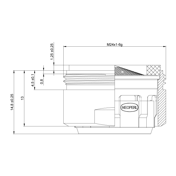 Аэратор NEOPERL CAS SLC D.24 Lemark внут, NP13301SLC-BL (NP13301SLC-BL)