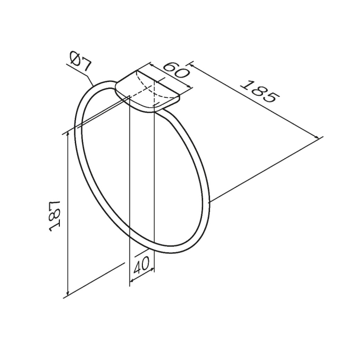 Полотенцедержатель AM.PM Inspire V2.0 A50A34400 кольцо