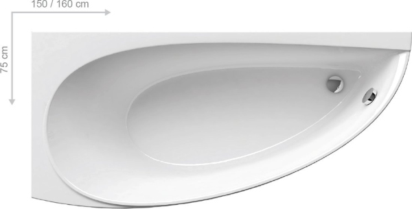 Акриловая ванна Ravak Avocado CT01000000 Акриловая ванна Ravak Avocado CT01000000