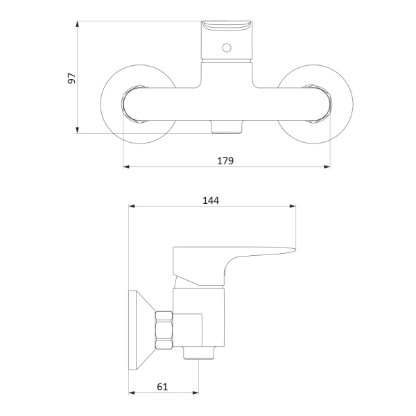 Смеситель для душа Damixa Origin Evo, 782000000 Смеситель для душа Damixa Origin Evo, 782000000