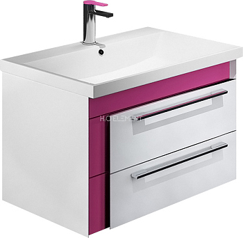 Тумба для комплекта Iddis Color Plus 70 белая, розовая