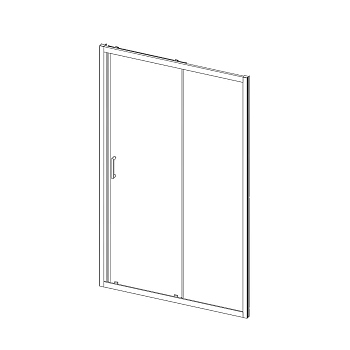 Душевая дверь Vincea Alpha VDS-3AL110CLG, 1100, брашированное золото, стекло прозрачное