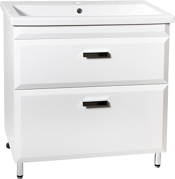 Тумба для комплекта Style Line Лотос 80 Люкс Plus напольная, белая