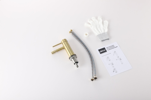 Смеситель ABBER Wasser Kreis 316 AF8124BG для биде, золото брашированное