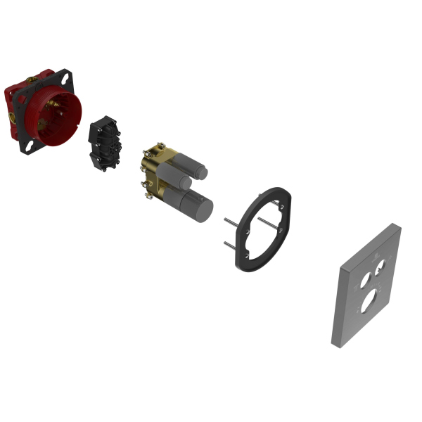 Встраиваемый смеситель для душа Vincea VSCV-321T-MGM, вороненая сталь