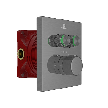 Встраиваемый смеситель для душа Vincea VSCV-321T-MGM, вороненая сталь