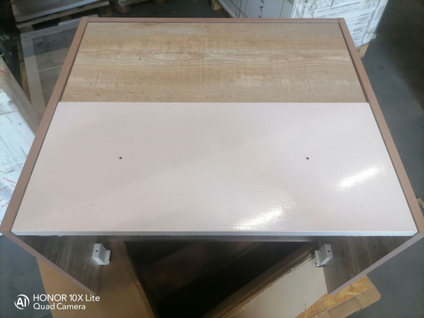 Тумба с раковиной Style Line Экзотик 65 Plus подвесная, белая, экзотик ЛС-00000400+СС-00000403(распродажа)