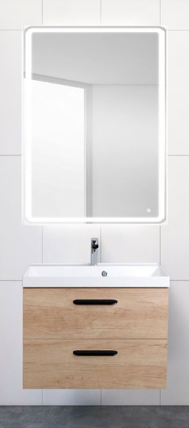 Тумба с раковиной Belbagno AURORA, AURORA-700-2C-SO-RNN+ BB700/450-LV-MR-AST (готовый набор)