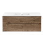 Тумба с раковиной Vincea Mia 1200 подвесная, 2 выкатных ящика soft close, V.Oak, VMC-2MC120VO+VBS-13123