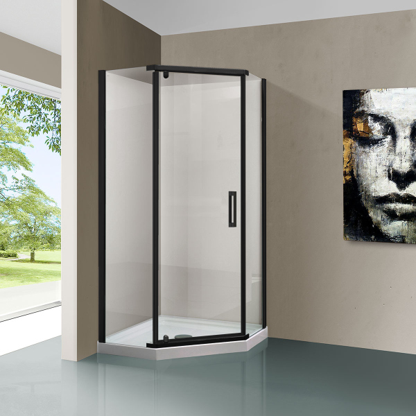 Душевой уголок Vincea Stresa VSP-1S100CLB, 1000*1000, черный, стекло прозрачное Душевой уголок Vincea Stresa VSP-1S100CLB, 1000*1000, черный, стекло прозрачное