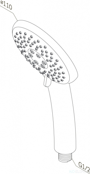 Душевая лейка AM.PM Like F0280000 Душевая лейка AM.PM Like F0280000