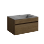 Тумба с раковиной Vincea Chiara 800 подвесная, 1 выкатной ящик soft-close, T.Oak, VMC-2C800TO+VCB-13800B