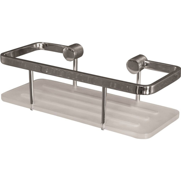 Мыльница CYTRO прямоугоьная с бортиком, белая, акрил