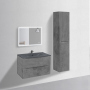 Тумба с раковиной Vincea Mia 800 подвесная, 2 выкатных ящика soft close, Beton, VMC-2MC800BT+VBS-13980MB