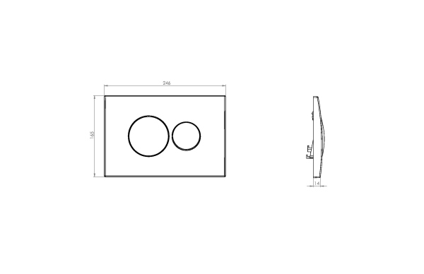 Кнопка смыва Vincea VFP-731CH, цвет хром