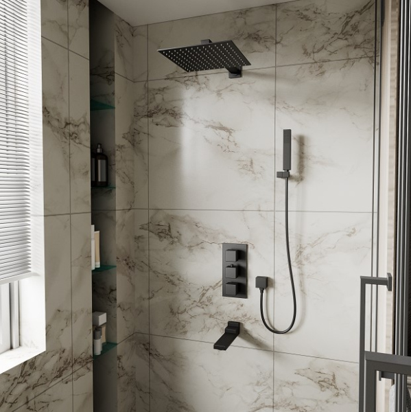 Душевая система D&K встраиваемая термостатическая с изливом Bayern.Liszt (DA2515605A04)