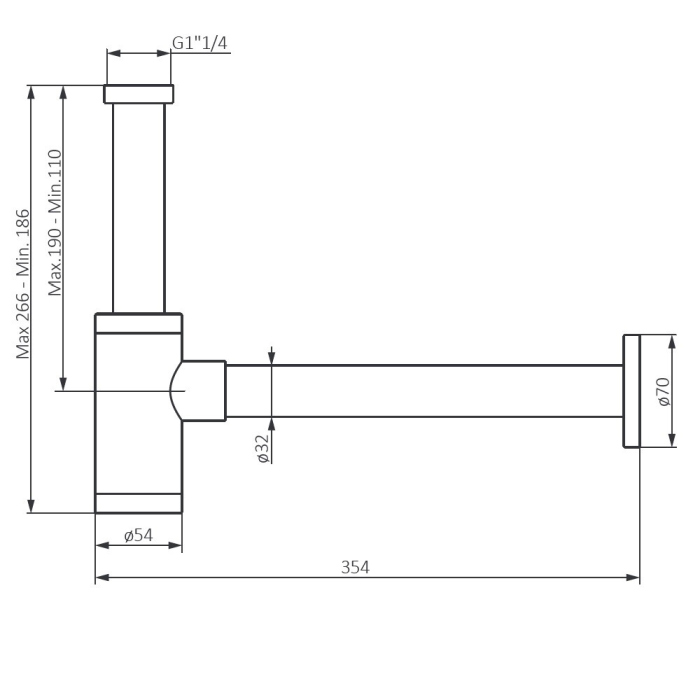 Сифон для раковины Damixa Option, 210800300